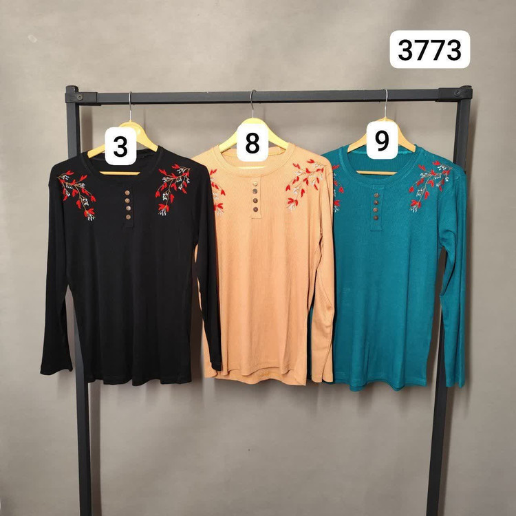 بلوز مجلسی زنانه نخ کبریتی ریز گلدوزی سایز بزرگ